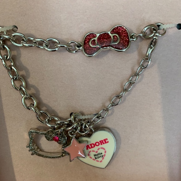 Sanrio Hello Kitty NEW Charm Bracelet & Hello Kitty Heart Locket Necklace - Picture 6 of 13